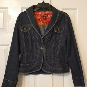 Shawl Collar single button Jean Jacket/Blazer